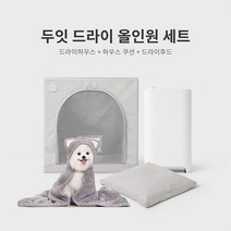 두잇 드라이 올인원 세트하우스쿠션 드라이후드 포함, 웜그레이, 핑크, 웜그레이_핑크