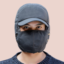 포근한 남자 트루퍼햇 군밤장수모자 방한모자 똑딱이 블랙 겨울