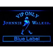 VIP전용 조니워커블루라벨 LED 네온 라이트 사인, 빨간_20x30cm Vertical