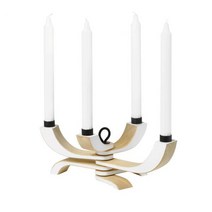 디자인 하우스 스톡홀름 - 노르딕 라이트 캔들 스탠드 895108, 디자인 하우스 스톡홀름 - 노르딕 라이트 4 암 흰색