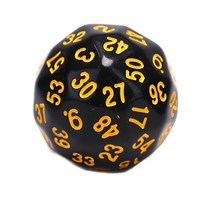 게임 애호가를위한 1pcs 60 얼굴 주사위 게임 다면체 d60 멀티 양면 아크릴 주사위 선물 게임 파티 엔터테인먼트 장비, 노란색