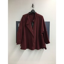 닥스 스티치 배색 긴팔 볼륨핏 자켓 / 버건디