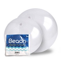 [아이디몬] 그리기 비치 볼 투명 소 대 꾸미기 물놀이 공 탱탱 에어 볼 만들기, 대(1개)