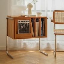 북유럽 LP 진열장 CD 레코트 장 수납장 랙 원목 우드 보관함 카페 바 레스토랑 장식장, C
