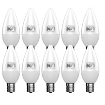 우리조명 장수 LED 촛대구 전구 투명 5W 17베이스, 전구색상, 20개입