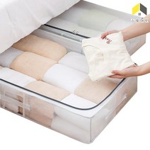 스토어91 이불 정리함 리빙 박스 침대밑 수납 패브릭 수납함 옷 보관함 보관팩, 90L, 1개