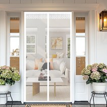 일체형 자석 방문 현관 모기장 자석식 방모기문 벌레 방충망 통기성 사용 거실 베란다 자석 현관방충망, 1, 화이트D