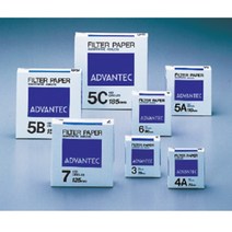 ADVANTEC 정량여과지 No.5A 지름 90mm 여과 속도 중간 인산 마그네슘 암모늄등 중간 크기의 침전물 여과에 적합, 1개