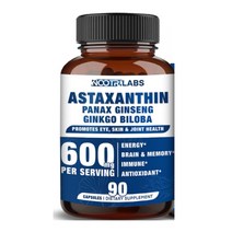 아스타잔틴 함유 징코빌로바 600mg 90캡슐 은행추출물, 1개, 90개