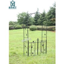 SH스토어 철제 가든 아치 장미 울타리 넝쿨 덩굴 게이트 대문, 다크그린(문없음)