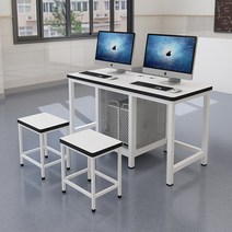 학교 기계실 컴퓨터 책상 자습실 칸막이 책상 의자 세트 책걸상 컴퓨터실 스터디 카페 책상, 10. 120x60x75cm (2인승 중 캐비닛의 의자