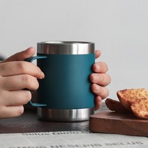 보온/보냉 스텐 캠핑 사무실 머그컵 레드/블루/블랙 360ml, 에지리 블랑머그 루비레드548