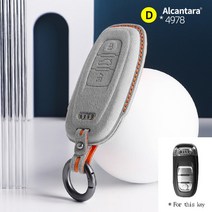 알칸타라 자동차 원격 키 케이스 커버 셸 아우디 Q8 RSQ8 A6 C8 S6 RS6 A7 S7 RS7 A3 8Y A8 D5 4N RS E-tron GT Q4 Q7 4 4M, 6.A6