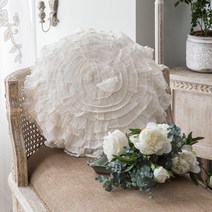 메종드파리 원형쿠션 캉캉 (화이트) 인테리어쿠션 사이즈