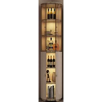 코너장식장 위스키장 술진열장 양주장 엔틱 유리장, 나무 도어