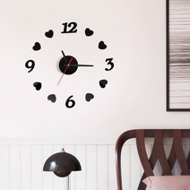 DIY 쿼카스토어 거실 붙이는 하트링 벽시계 아트월 시계만들기 68988EA, >-본상품선택-<