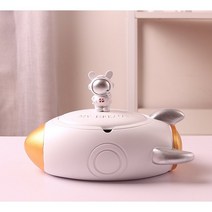 슈가제니 우주선 업소 가정용 뚜껑 재떨이, 실버, 1개