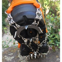 등산화아이젠 등산 낚시 미끄럼방지 신발 아이젠, 오렌지XL국내(275-285mm) 한쌍