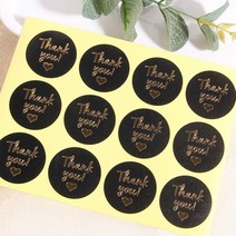 땡큐 금박 스티커 1장(12p), 상세페이지 참조, 상세페이지 참조