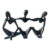 창조적 인 사상가 수지 동상 소장 조각품 공예품, 검은색