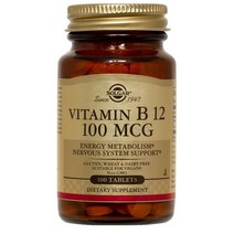 솔가 비타민 B12 100mcg 글루텐 프리 비건 무설탕 타블렛100개입 1개