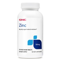 GNC 아연 50mg 250정 (타블렛) Zinc 50 250tabs, 0.3lb, 1병