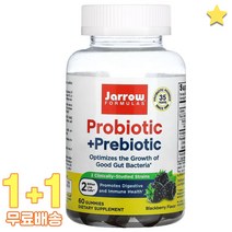 재로우 Probiotic + Prebiotic Blackberry 20억 60구미 2통, 1개, 기본