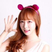 바보사랑 깜찍이 미키머리띠 (푸치샤).파티해, 블랙