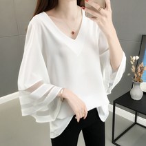 빌리즈빈 노라블라우스 여름 여성 가오리핏 브이넥 블라우스 S2958