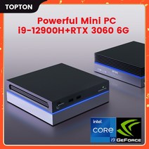 히어로박스 미니 PC 데스크탑 미니 게임 PC i9 12900H NVIDIA RTX 3060 Thunderbolt 4 2 * DDR4 NVMe 데스, 03 i7-12700H GTX1060 4G_04 EU, 08 64GB DDR4 2TB NVMe