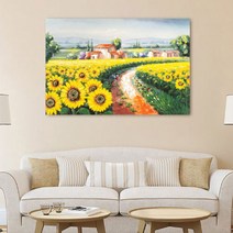 세잔느화실 유화그림 해바라기 황금 돈나무 대형 캔버스
