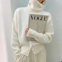 블랙니트 라삐아프 고비캐시미어 안나수이 터틀넥 니트