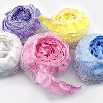 [대원] 치마 레이스 리본 원단 1.6M, 보라