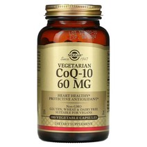 솔가 Solgar 채식 코엔자임Q-10 60 mg 180 식물성 캡슐, 4개