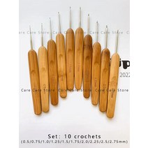 대바늘 숏팁 모사용 코바늘 뜨개질 뜨개용품 뜨개질바늘 세트 대나무 크로 셰 후크 자수 나무 키트, 01 Set 1-0.5-2.75mm