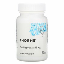 THORNE RESEARCH 아연 비스글리시네이트 15MG 캡슐