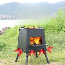 참아리 펠릿난로 야외용 우드앤번 우드펠렛 파세코, 소형 탄소강 녹색(약 3.6kg)