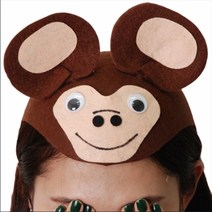 원숭이모자 유치원 동물모자 파티모자, 단품