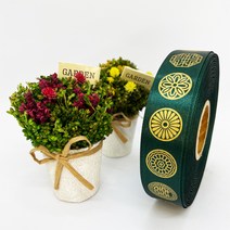 제이제이리본 전통문양 25mm 길이 15M 45M, 수박색