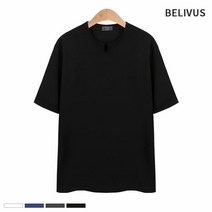 빌리버스 빌리버스 남성 반팔티 BCM028 브이 슬릿 여름 무지 티셔츠