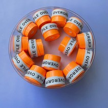 끈끈한 천공 테니스 오버그립 PU 라켓 미끄럼 방지 땀 밴드 흡수 랩 10 개, 4.W Orange