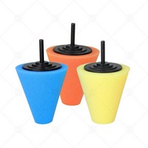 전기 드릴에 사용되는 자동 휠 연마 스폰지 Burnishing Ball Polishing Cone Set 자동차 허브 버핑 스폰지 연마 키트, 1