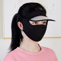 모자 자외선 차단 마스크 골프 페이스 커버 얼굴 햇빛 가리개 여성 얇은 통기성 얼음 실크 긴 목 전체 여름 보호 사이클링 야외 해변 아름다움 태양, Black