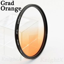 KnightX-카메라 렌즈 필터 UV CPL ND Star 49 52 58 62 67 72 77mm 캐논 소니 니콘 사진 18-200 1300d 세트 포토 라이트, Grad Orange_67mm
