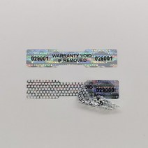 홀로그램 씰링 스티커 변조 방지 보이드 보안 라벨 보증 일련 번호 맞춤형 로고 50mm x 10mm 1000 개, Honeycomb