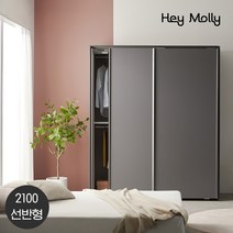 헤이몰리 페리 슬라이딩 옷장 2100 선반형, B형_화이트