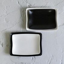 국산 멜라민 직사각접시 사각접시, 크림, 1개