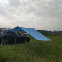 차량용 타프 사이드 어닝 카시데 텐트 차박 평행 그늘막 차박, 440x200cm하늘색