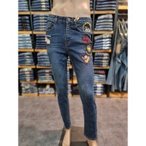 지프 Jeep 남녀공용 독수리와펜 슬림 스트레이트 데님팬츠 JK0DPM126