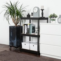 하트랙 무볼트 앵글 900x500x900x3단 선반 매립형, 블랙